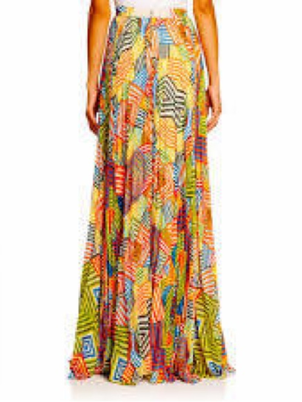 Alice + Olivia Multicolor Geometric Print Maxi Skirt - Picture 2 of 6